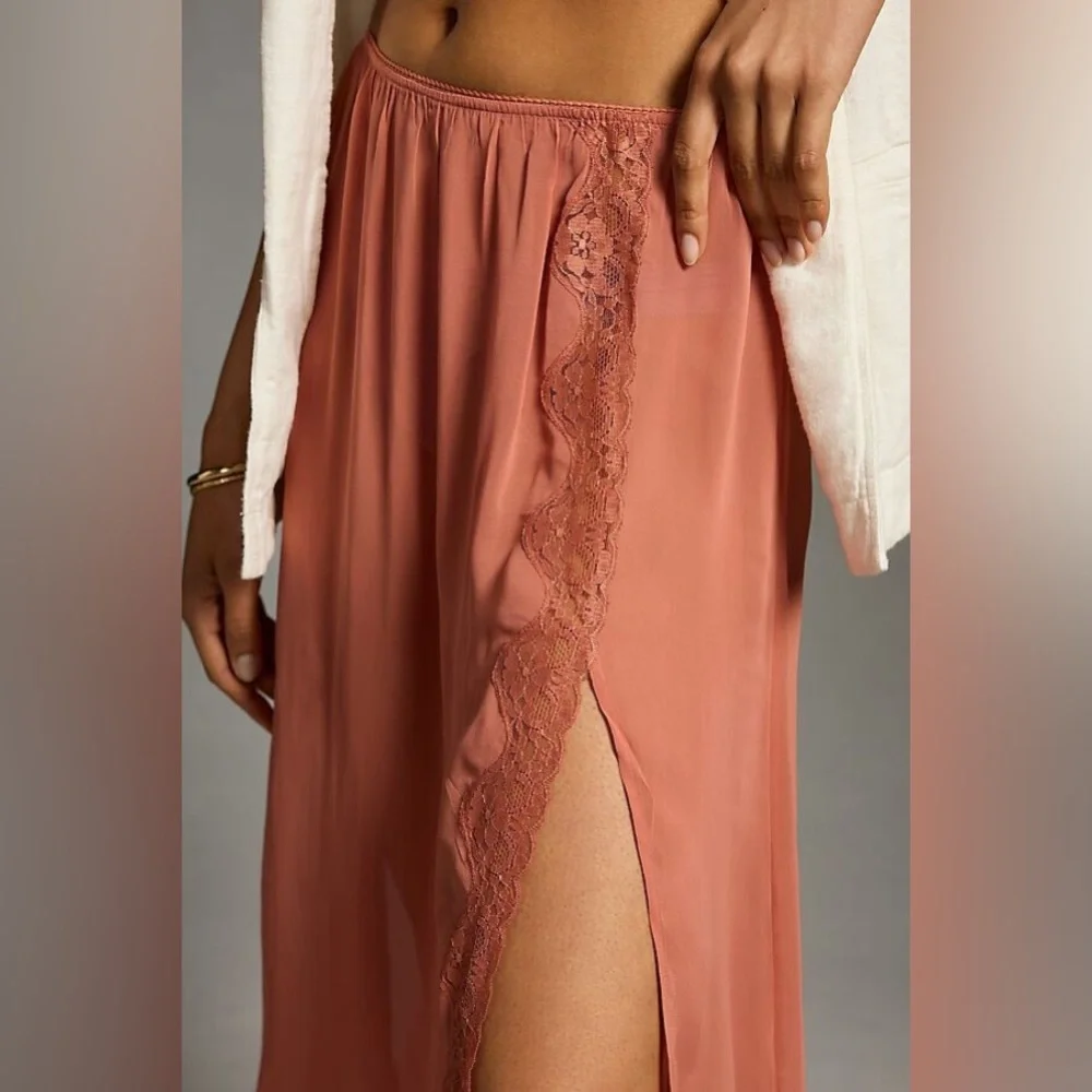 ✨ Anthropologie Sheer Asymmetrical Skirt Sz L